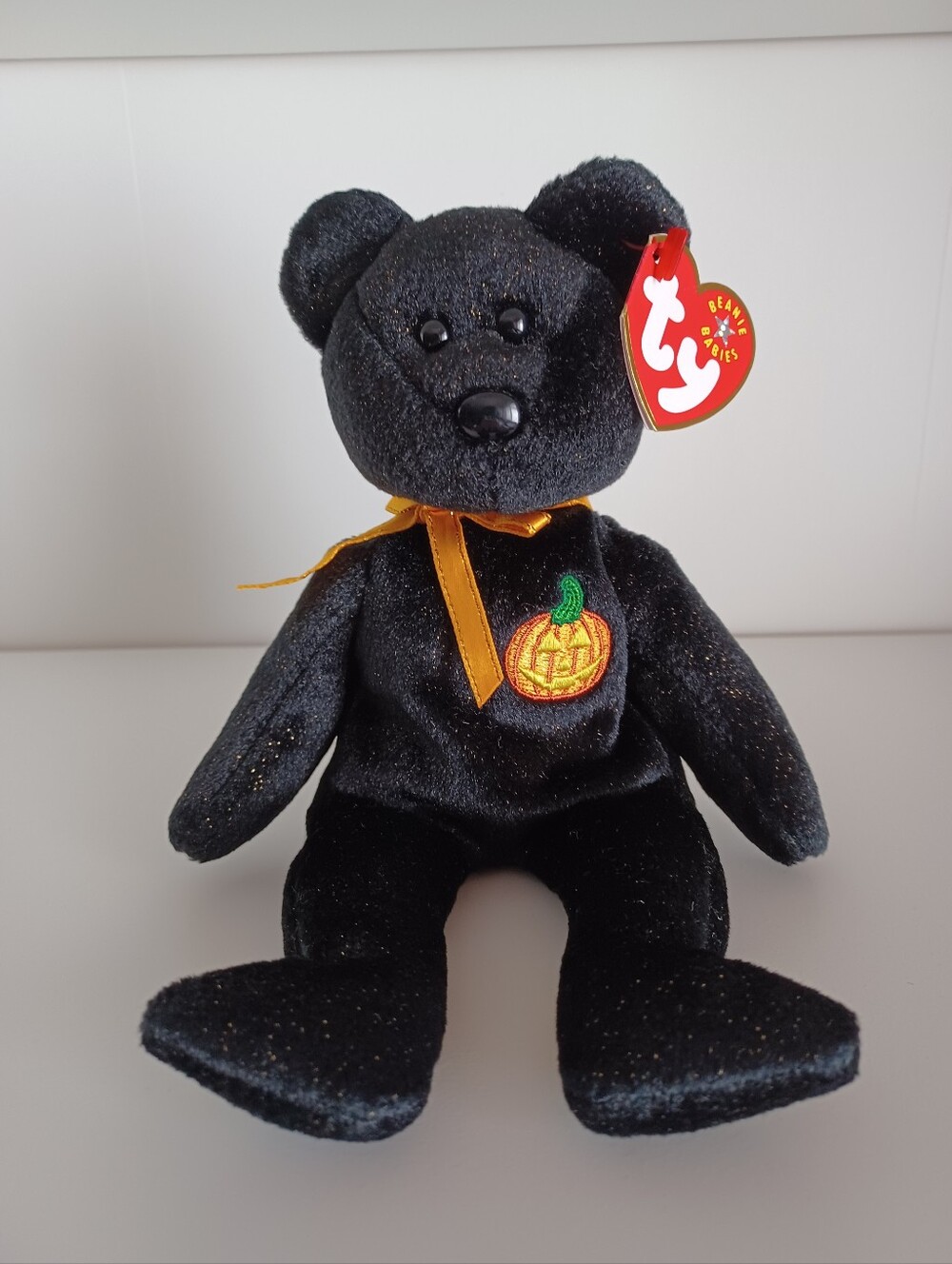 Vintage 2000 Haunt Bear Ty Beanie Baby Halloween Beanbag Plushy Toy Collectible